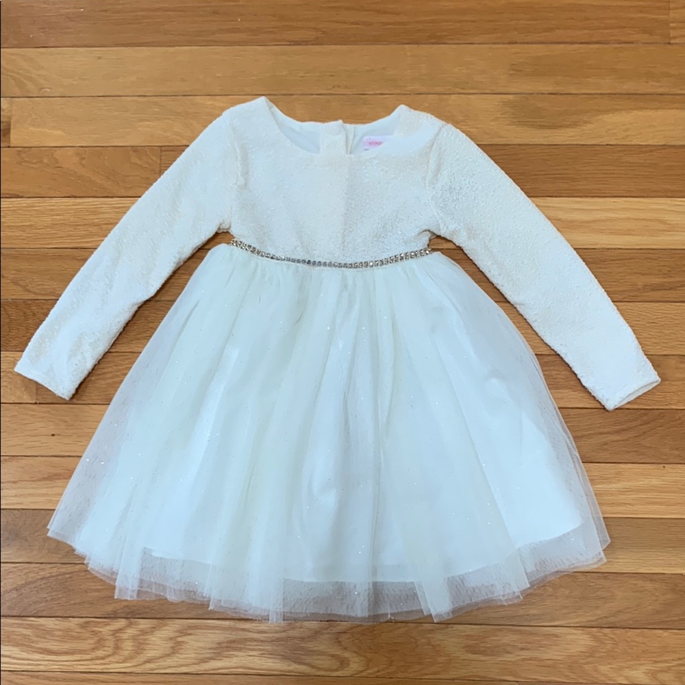 Youngland 4T Cream and Gold Dress